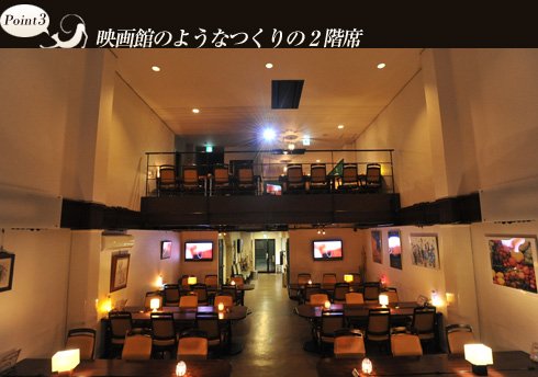 3、映画館のようなつくりの2階席